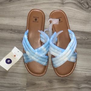 Shade & Shore Blue/White Sandals sz 6